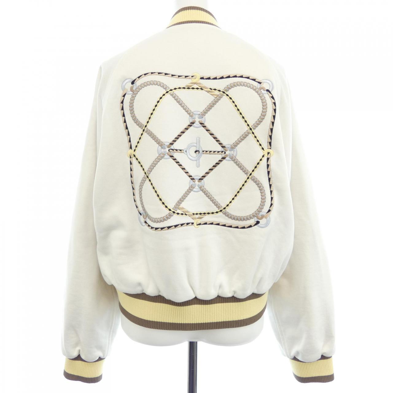 エルメス FIGURE ARTISTIQUE VARSITY EMBROIDE レザージャケット