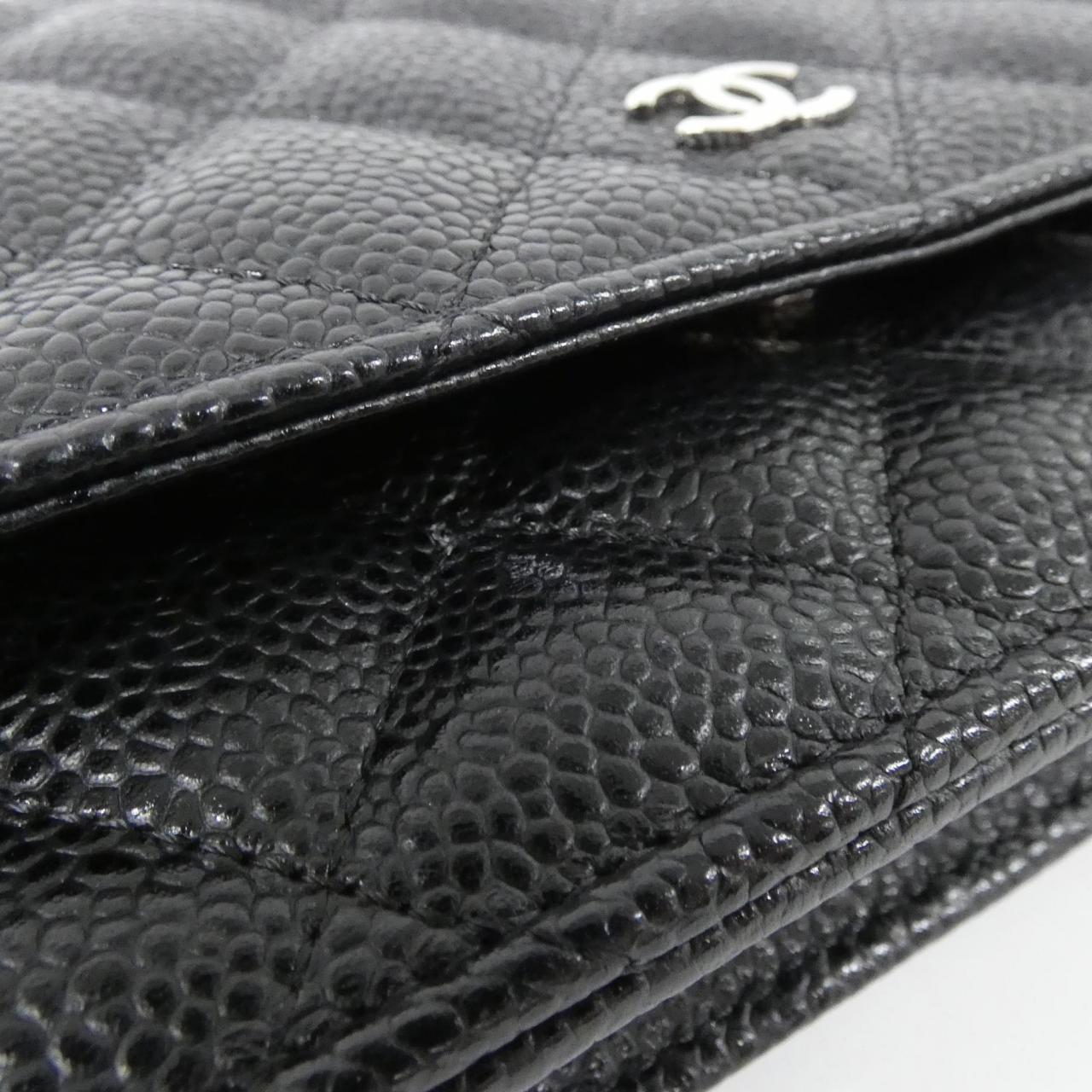 シャネル タイムレスクラシック キャビアスキン チェーンウォレット