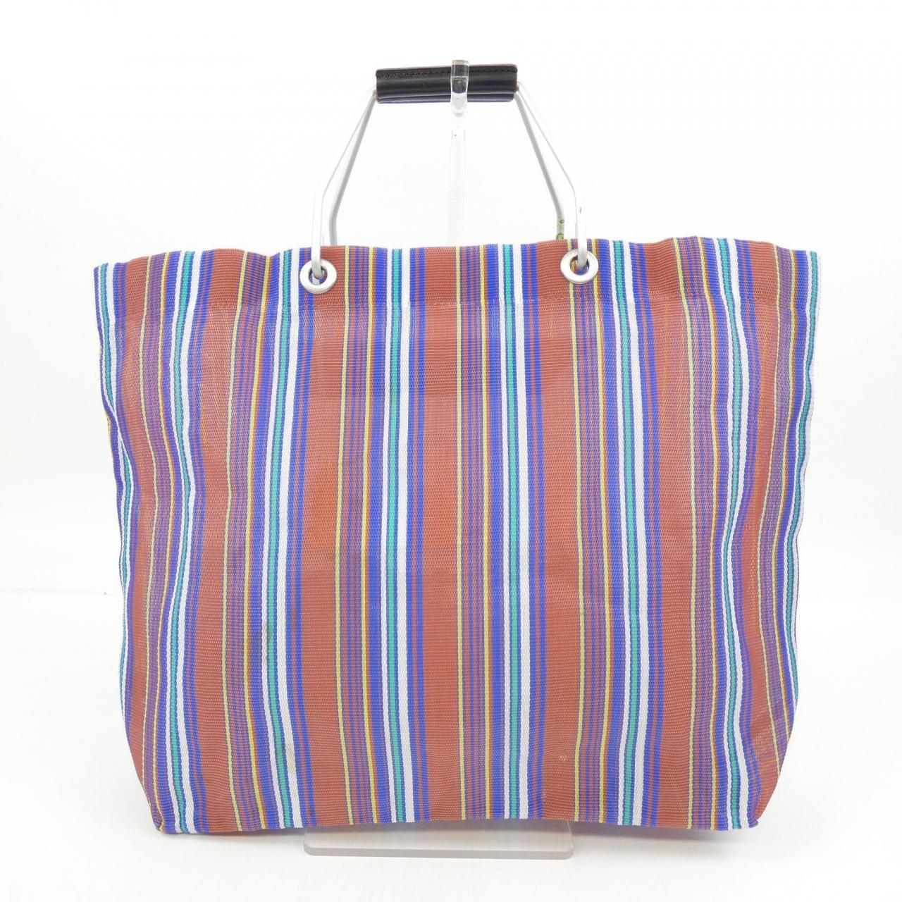 マルニ MARNI MARKET ストライプキャンバストートバッグ