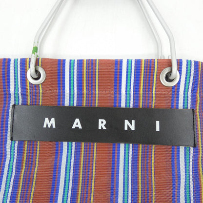 マルニ MARNI MARKET ストライプキャンバストートバッグ