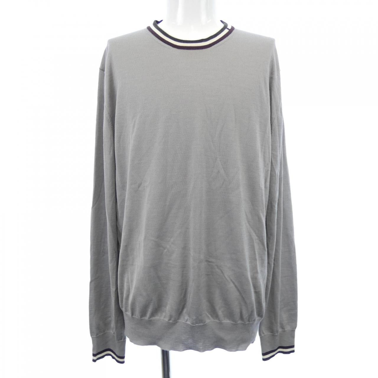 エルメス Rayure & Twist シルクカシミヤニットXL