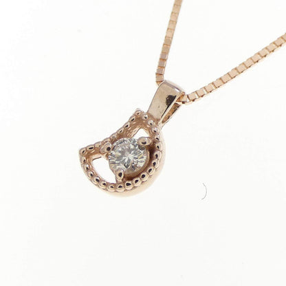 K10ピンクゴールドダイヤモンドネックレス