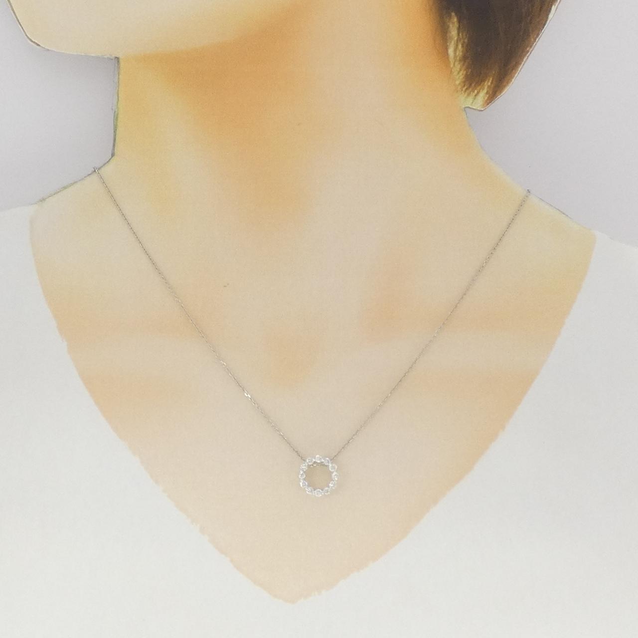 Pt900 Pt850ダイヤモンドネックレス