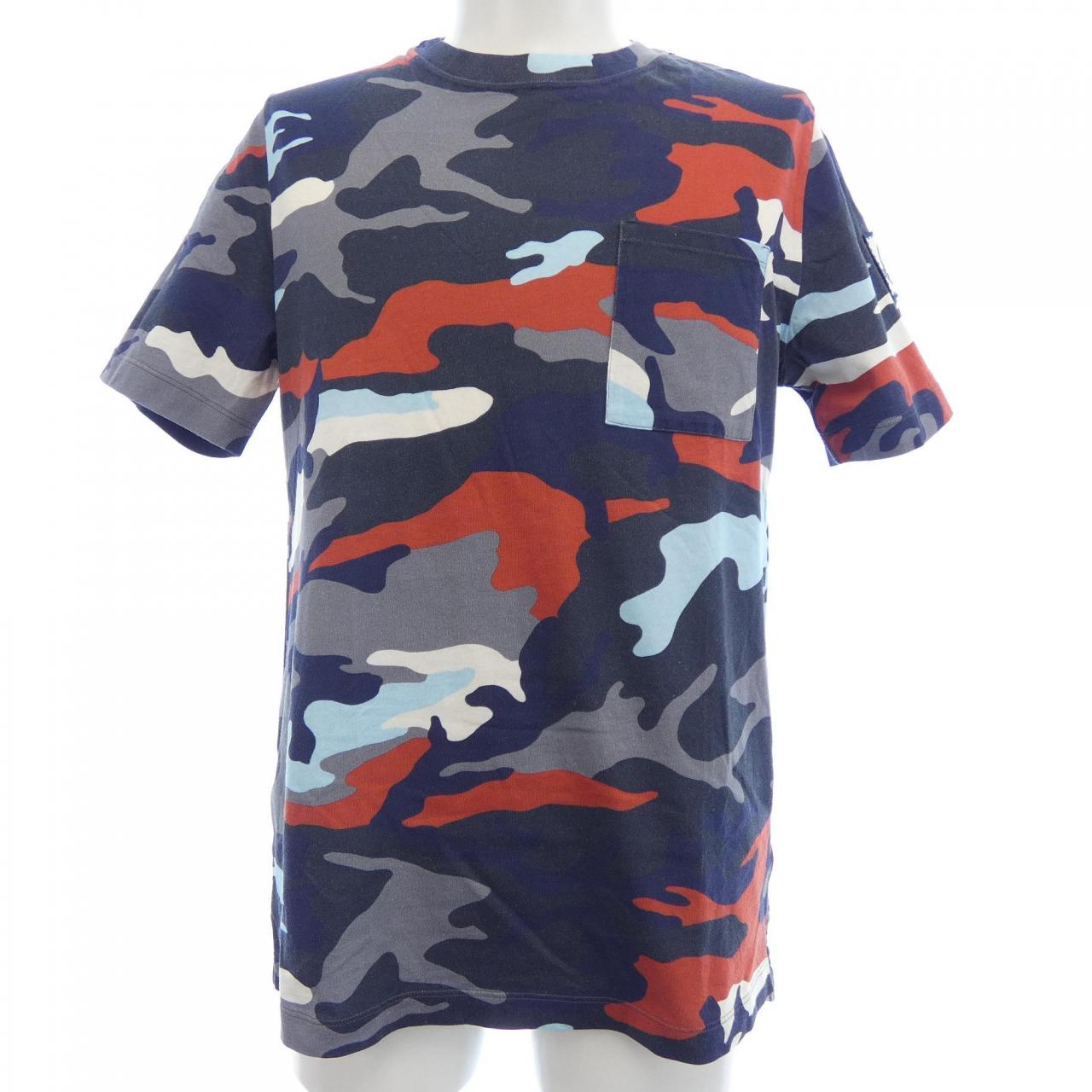 モンクレールガムブルー コットンTシャツ