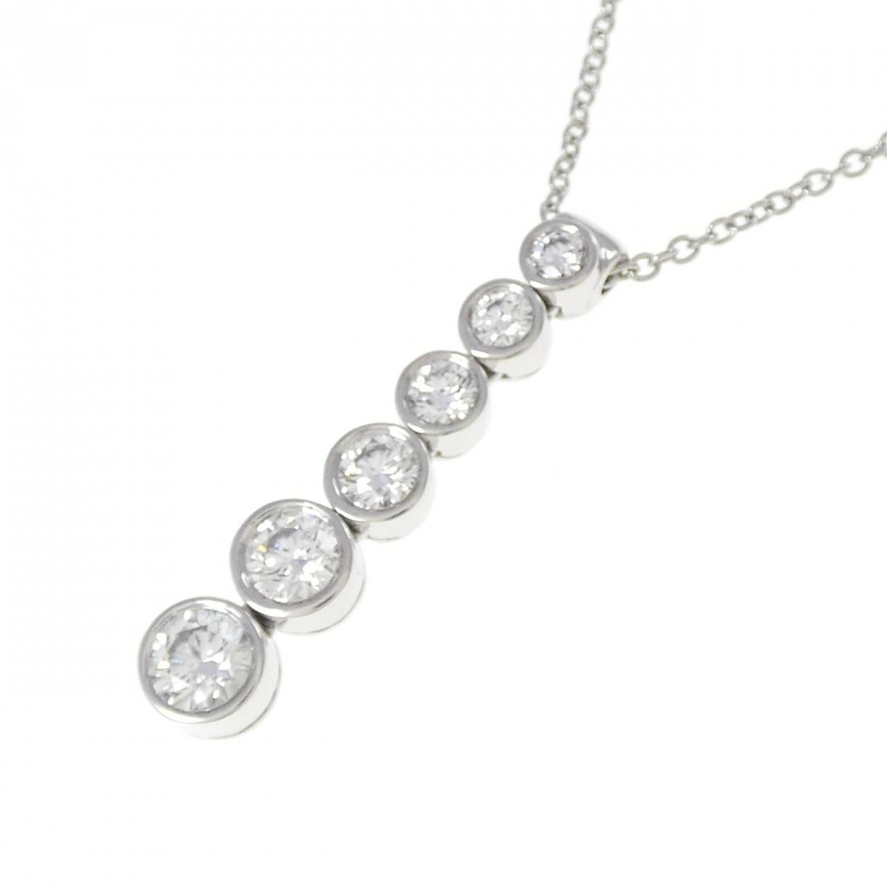 ティファニー ジャズ グラジュエイテッド ドロップ プラチナ ネックレス