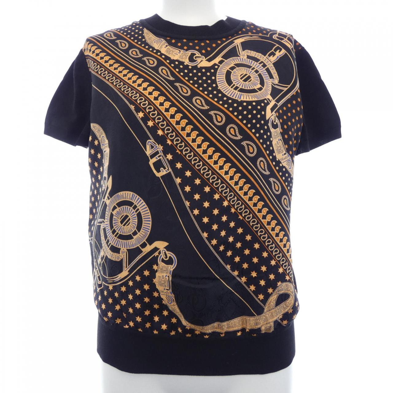 エルメス EPERON D'OR BANDANA シルクニットトップス