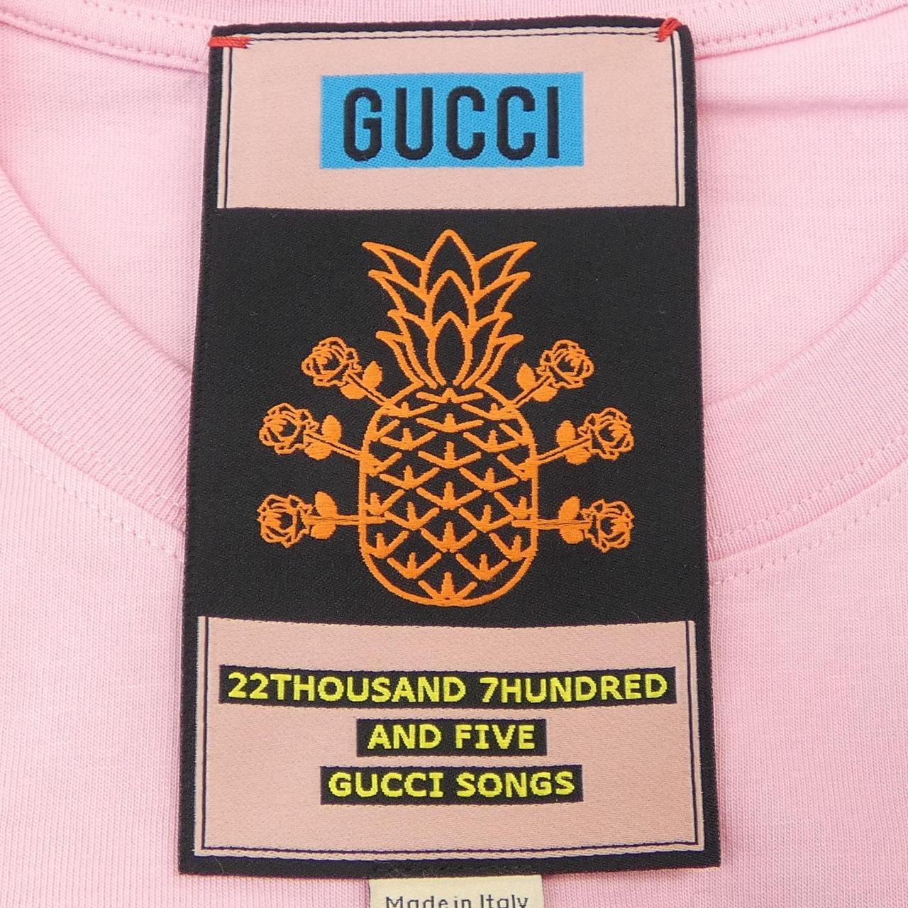 グッチ 22THOUSAND 7HUNDRED AND FIVE GUCCI SONGS コットンTシャツ