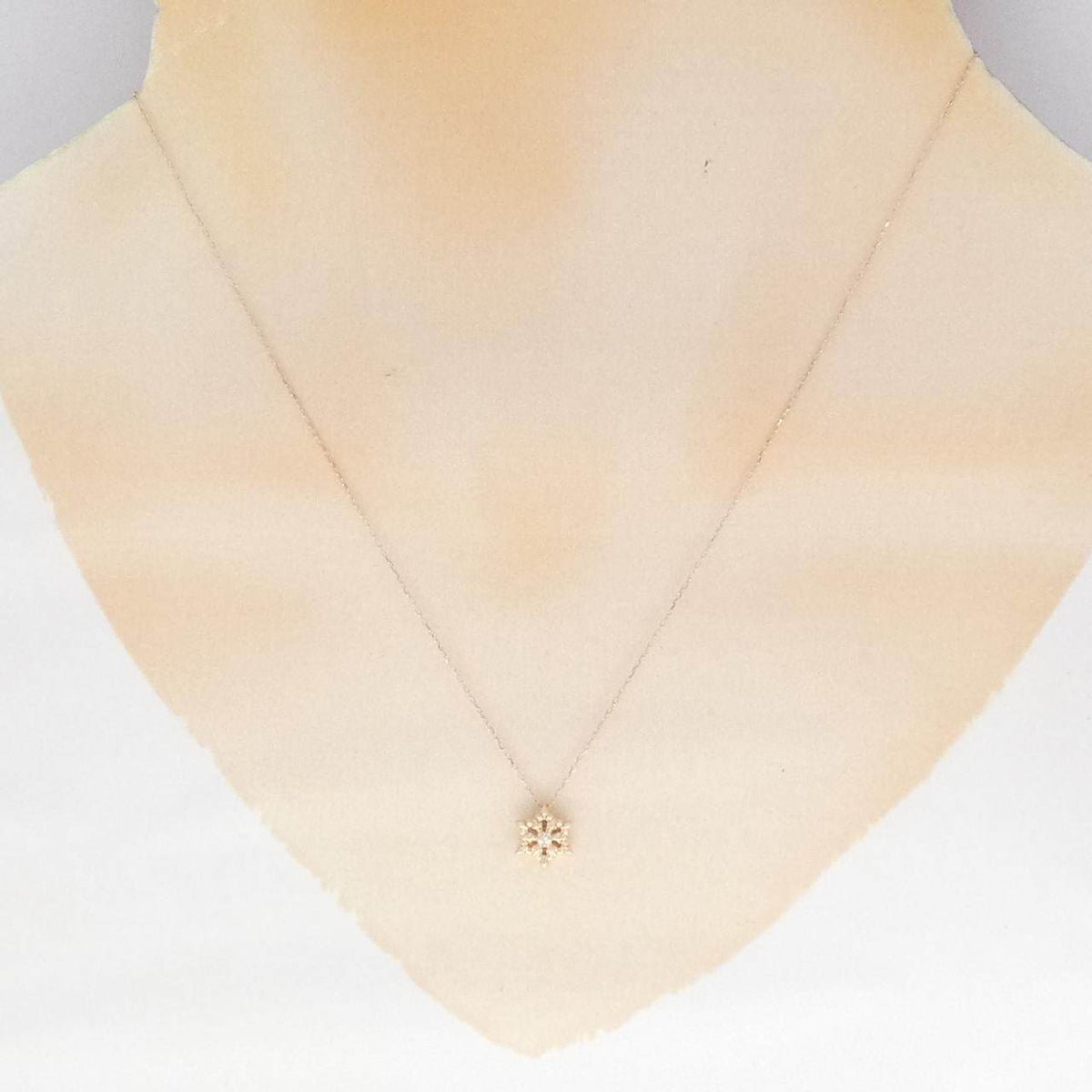 K10ピンクゴールドダイヤモンドネックレス