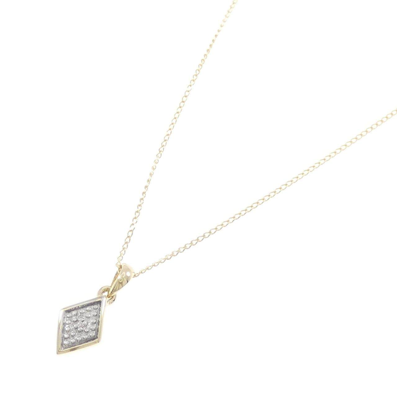 K10イエローゴールド K10ホワイトゴールド ダイヤモンドネックレス