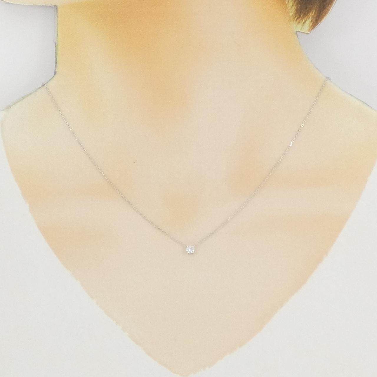 K18ホワイトゴールドダイヤモンドネックレス
