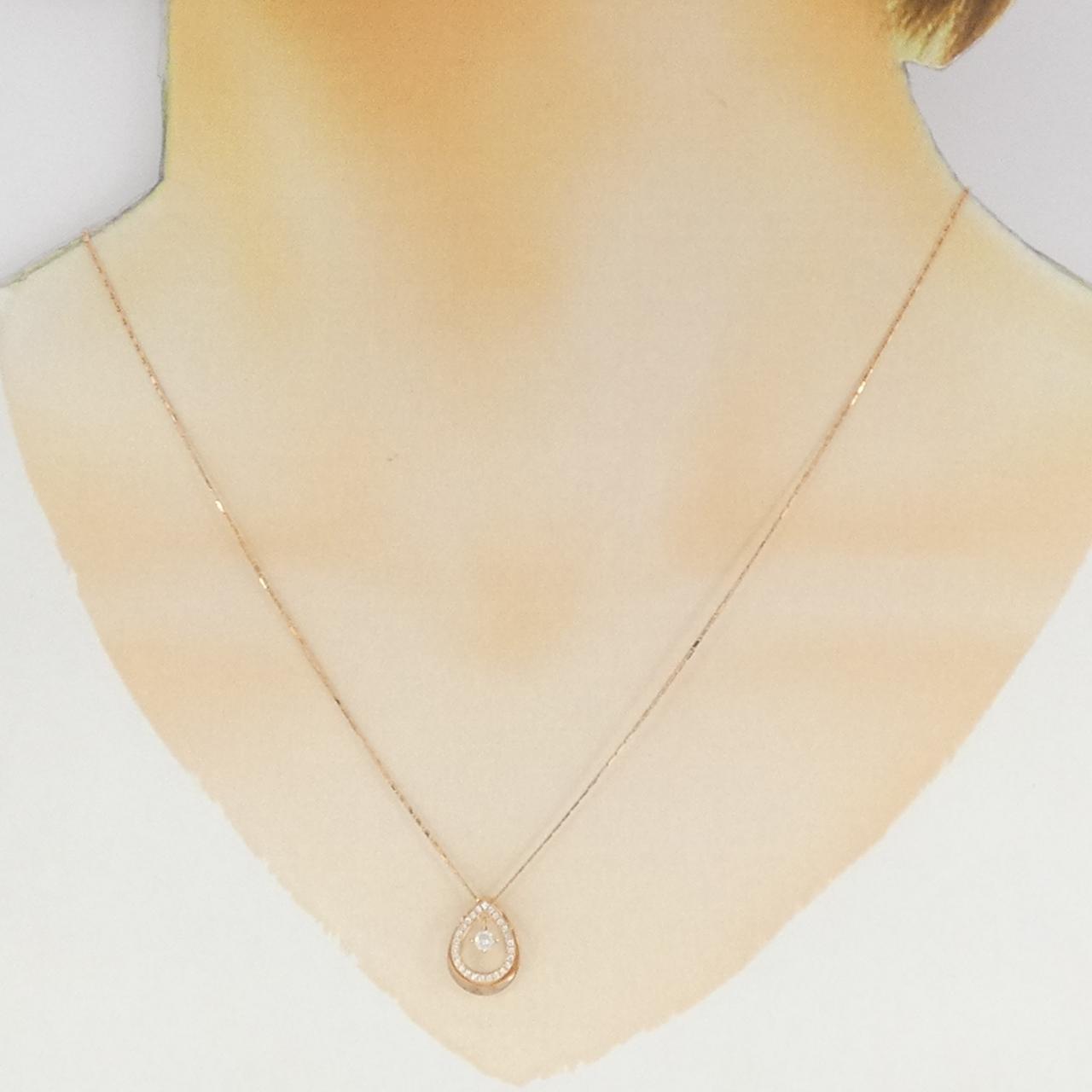 750ピンクゴールドダイヤモンドネックレス