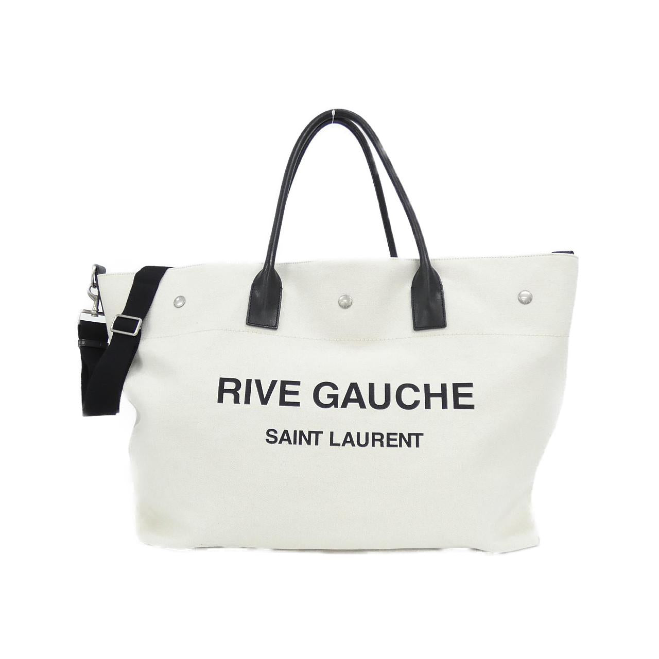 イヴサンローラン RIVE GAUCHE MAXI コットン リネン トートバッグ