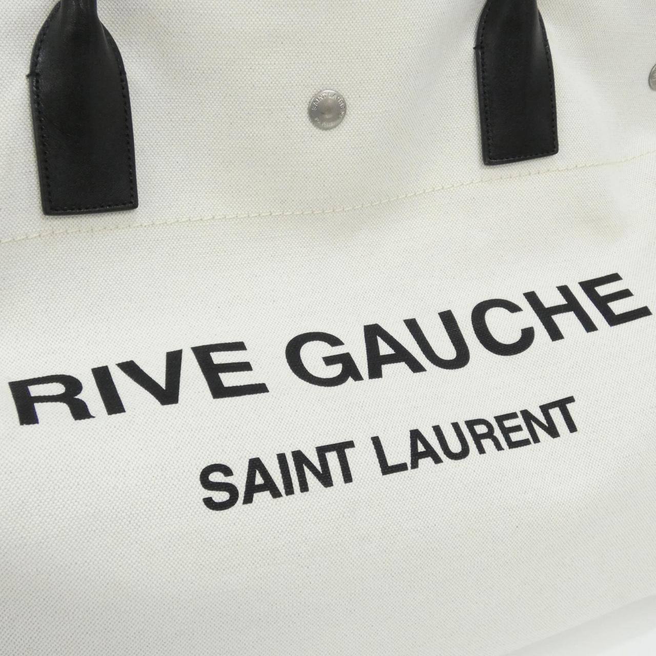 イヴサンローラン RIVE GAUCHE MAXI コットン リネン トートバッグ