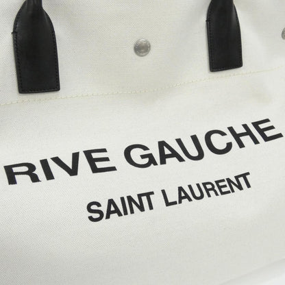 イヴサンローラン RIVE GAUCHE MAXI コットン リネン トートバッグ