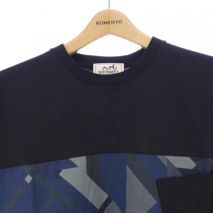 エルメス プリントストライプポケット コットンTシャツ