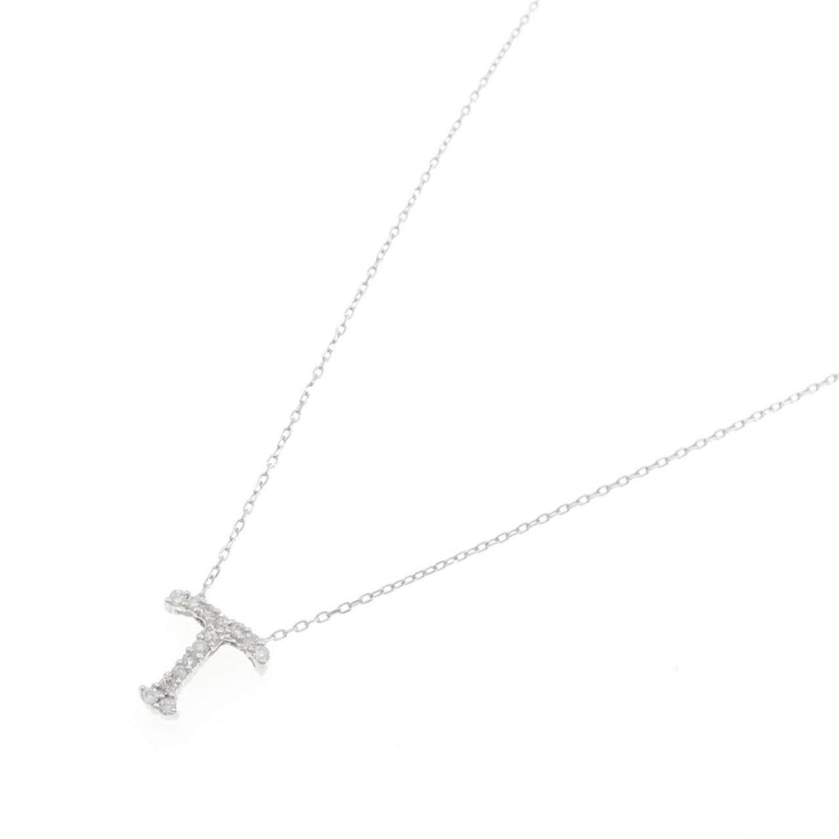 Au750ダイヤモンドイニシャルTネックレス