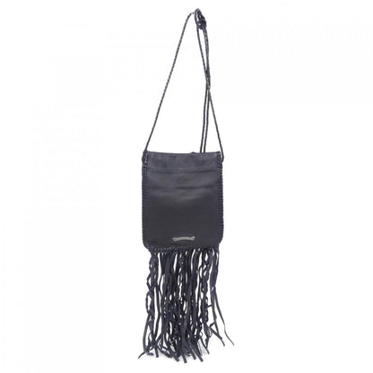 クロムハーツ FLAT HIPPIE W/FRINGE レザーショルダーバッグ