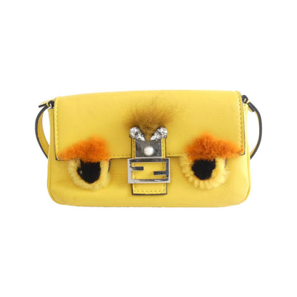 フェンディ BAG BUGS MICRO BAGUETTE ラム ショルダーバッグ
