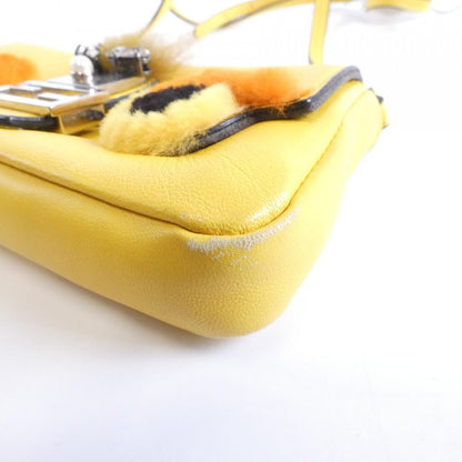 フェンディ BAG BUGS MICRO BAGUETTE ラム ショルダーバッグ
