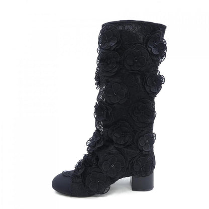 シャネル HIGH BOOTS エンブロイダリー&グログラン ブーツ