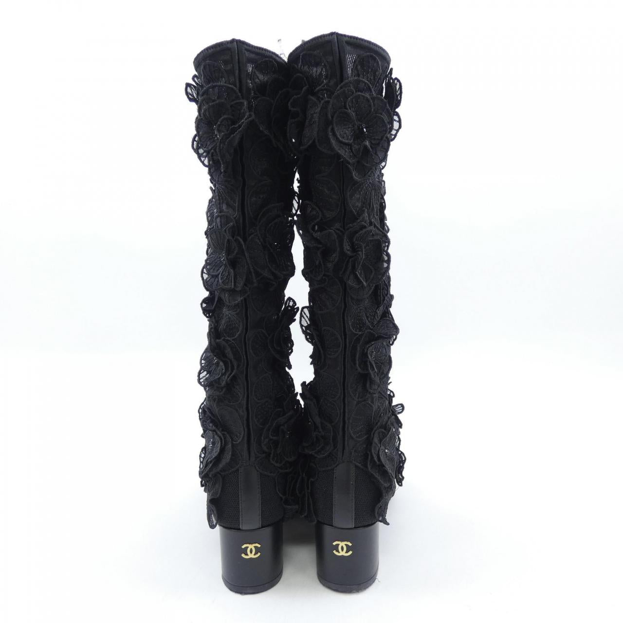 シャネル HIGH BOOTS エンブロイダリー&グログラン ブーツ