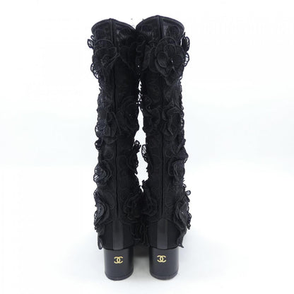 シャネル HIGH BOOTS エンブロイダリー&グログラン ブーツ