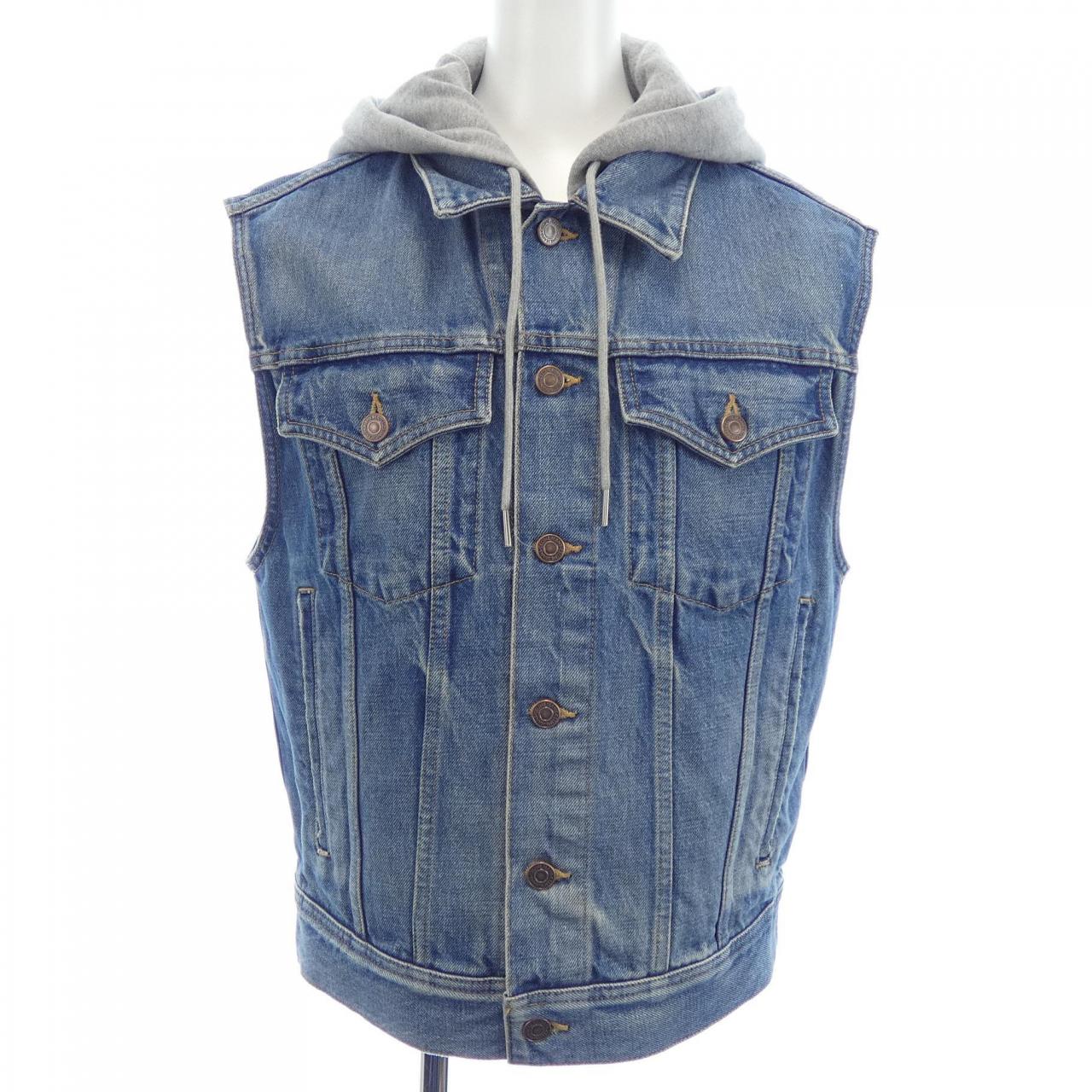 セリーヌ TRUCKERJACKET IN UNION WASHI DENIM ベスト