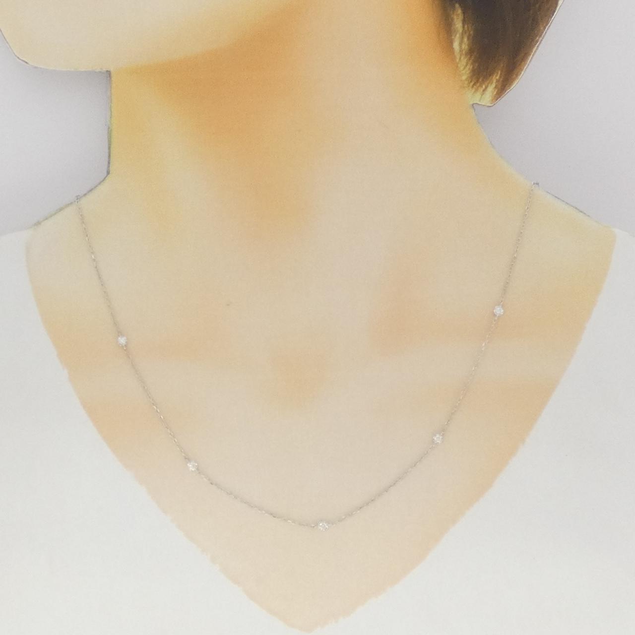 PT950 PT850ダイヤモンドネックレス