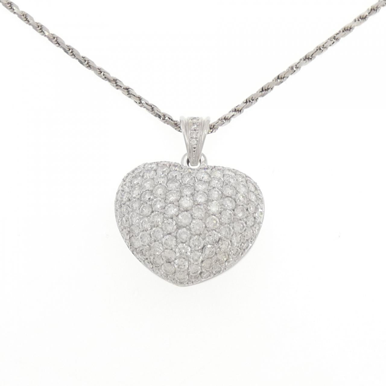 750WG ダイヤモンド ハートネックレス 5.00CT