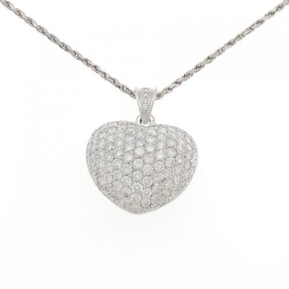 750WG ダイヤモンド ハートネックレス 5.00CT