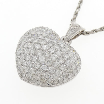 750WG ダイヤモンド ハートネックレス 5.00CT