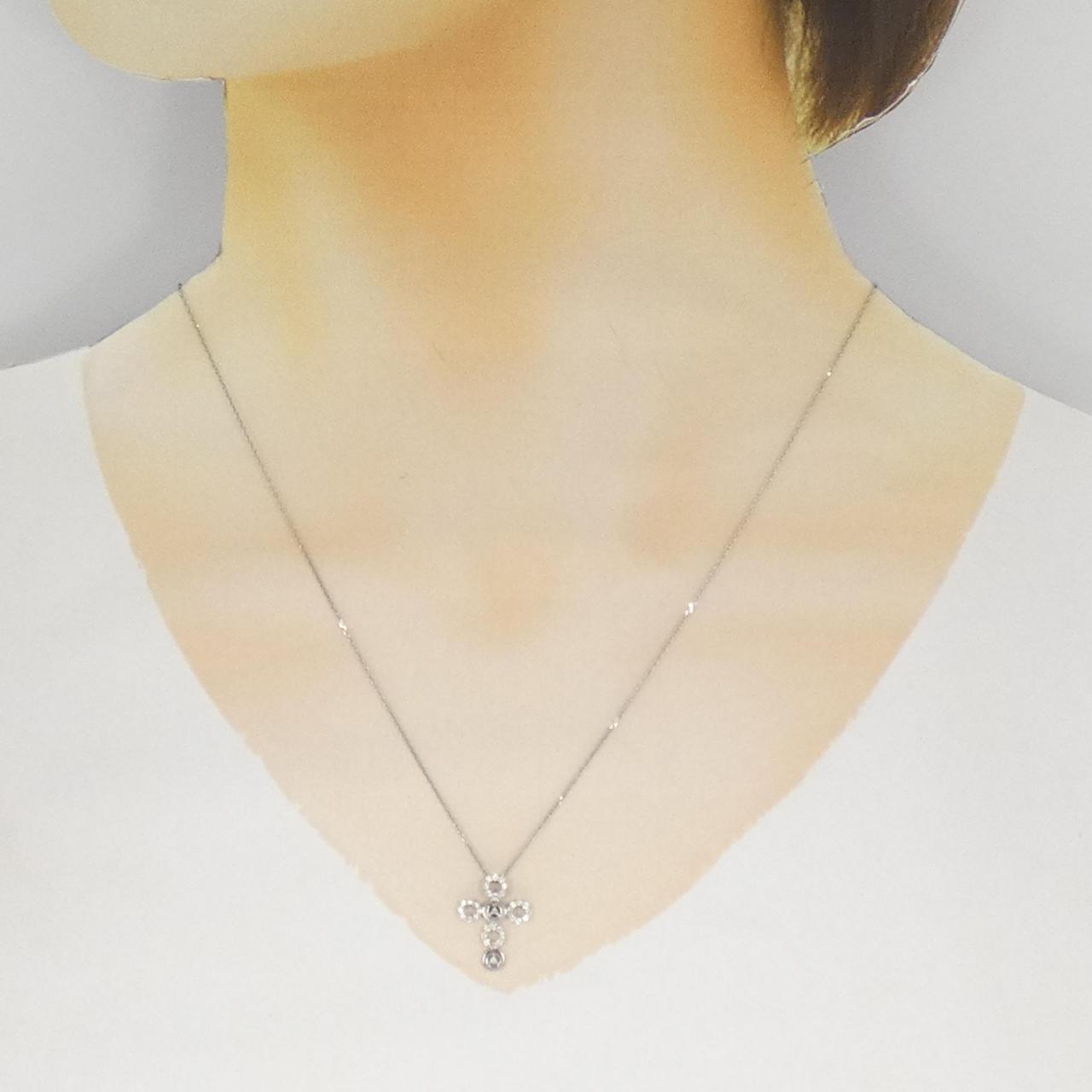 K10ホワイトゴールドダイヤモンドネックレス