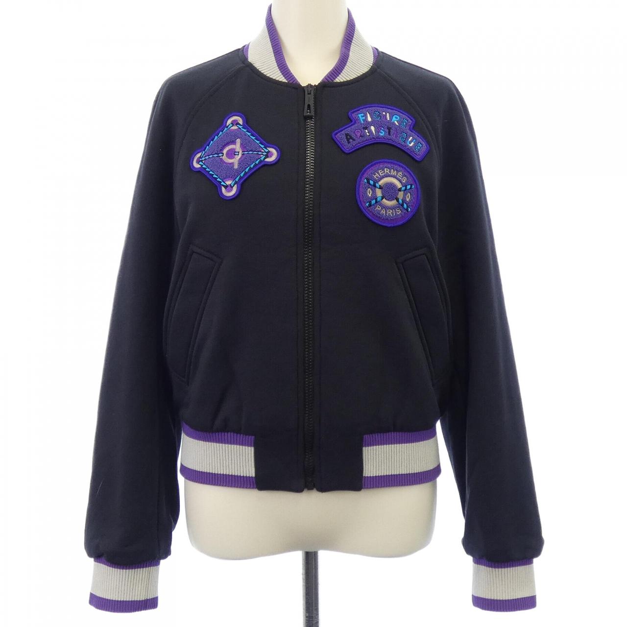 エルメス FIGURE ARTISTIQUE VARSITY EMBROIDE34 ブルゾン
