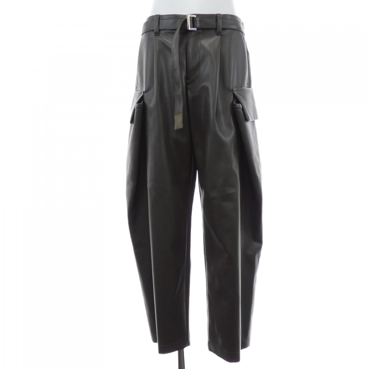 サカイ FAUX LEATHER パンツ