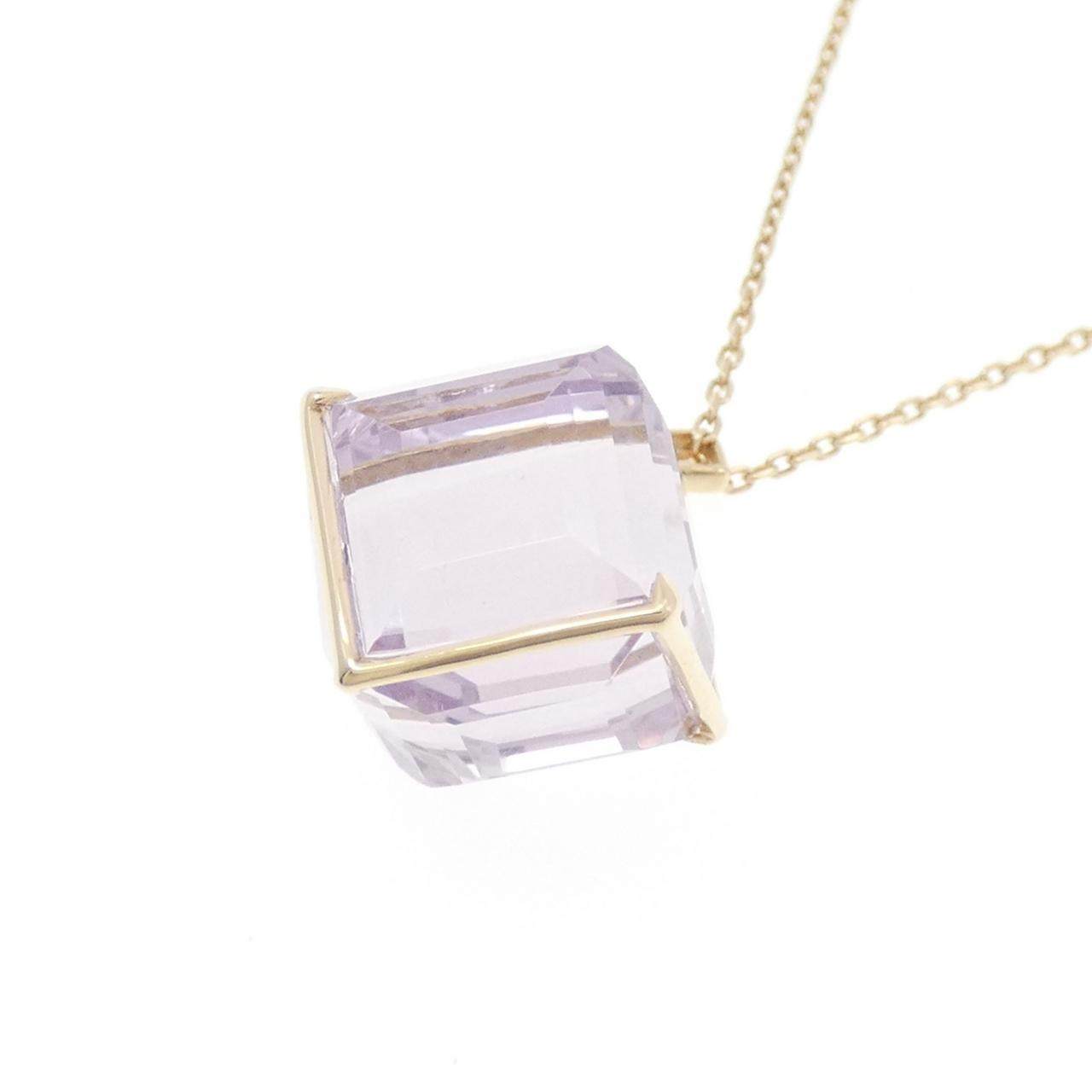 スタージュエリー K10イエローゴールド アメシストネックレス