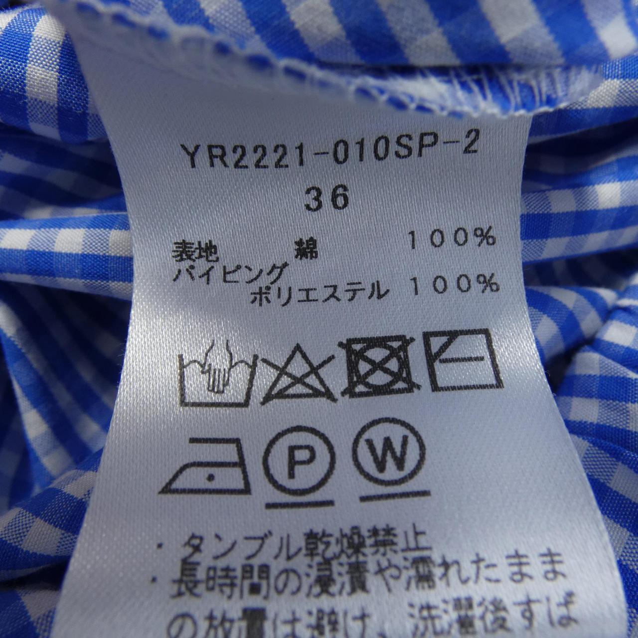 ヨリ チェック トップス