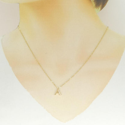 Au750 ダイヤモンド イニシャルA ネックレス