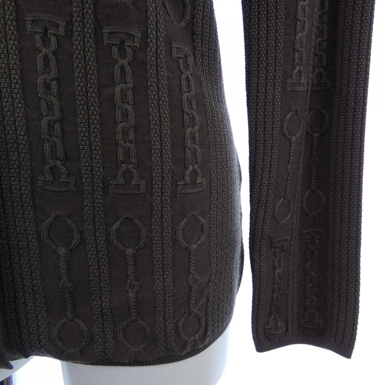 エルメス EFFET KALEIDOSCOPE シャツカーディガン カーディガン