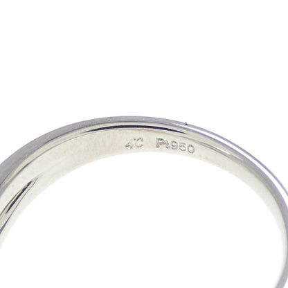 4°C プラチナ950 アクアマリン ダイヤモンド リング