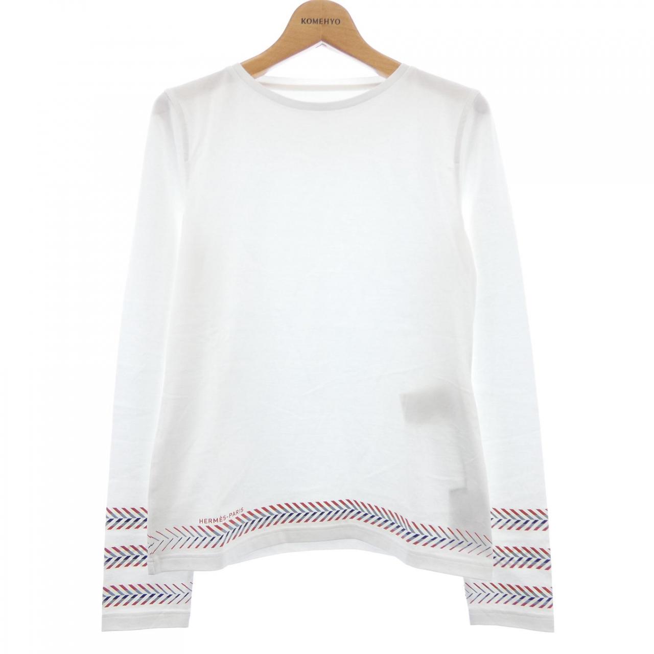 エルメス CHEVRONカルトゥッシュ コットンTシャツ