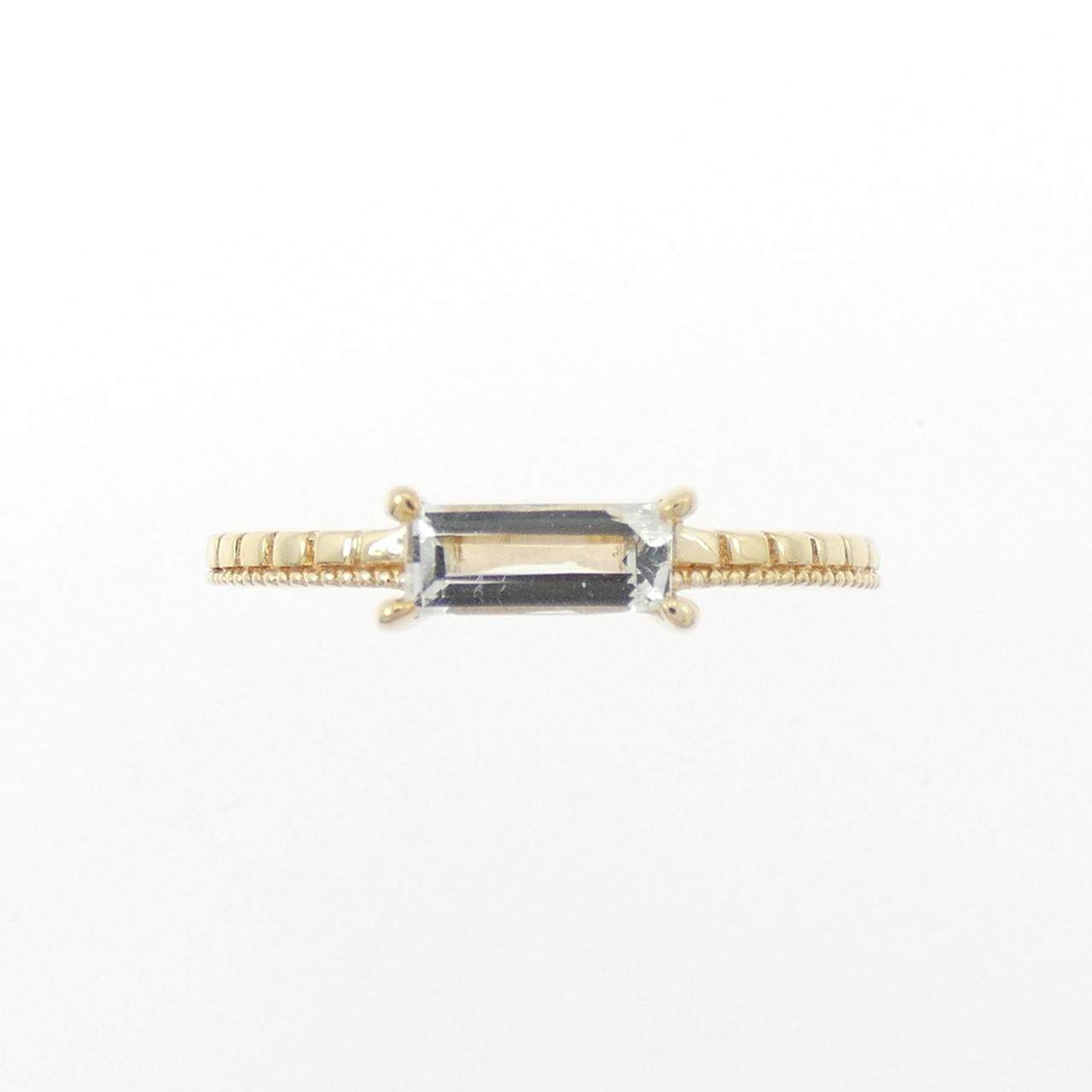 アガット K10イエローゴールド クオーツ リング