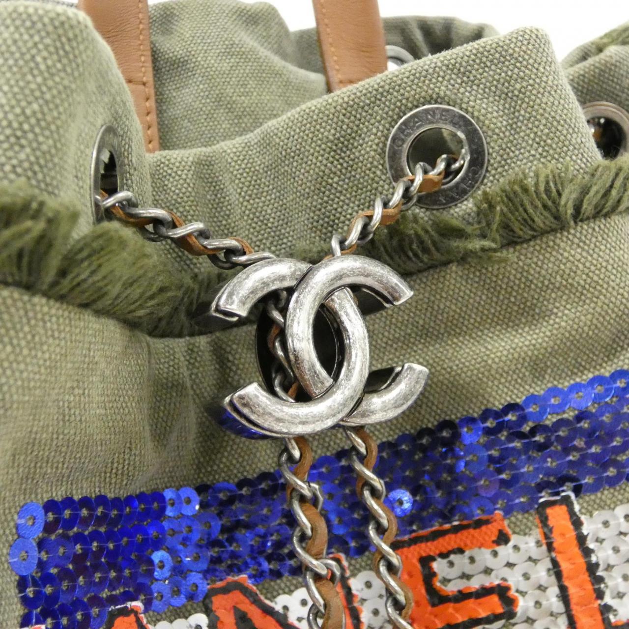 シャネル キャンバス スパンコール リュックサック
