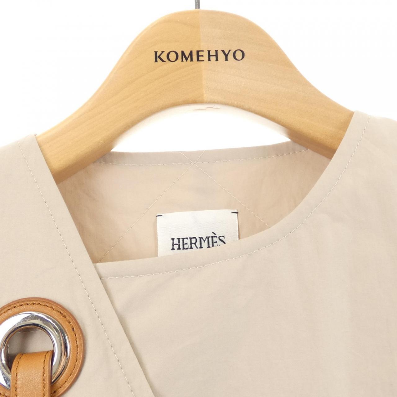 エルメス アイレットクラスプ ウールコート40