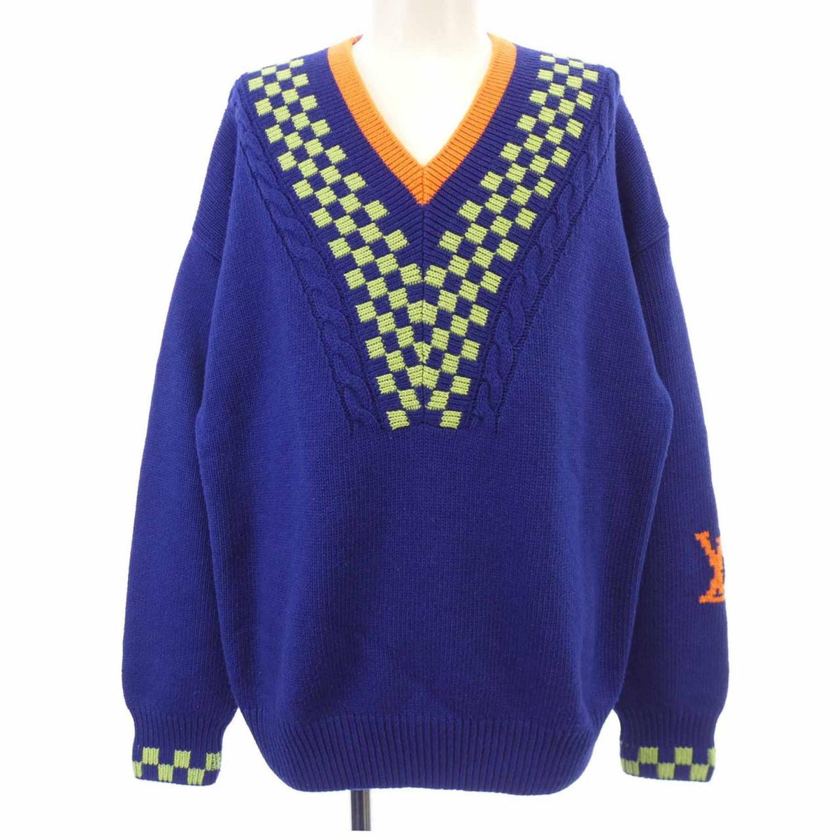 ルイヴィトン ダミエジャカード カシミヤ混ニット