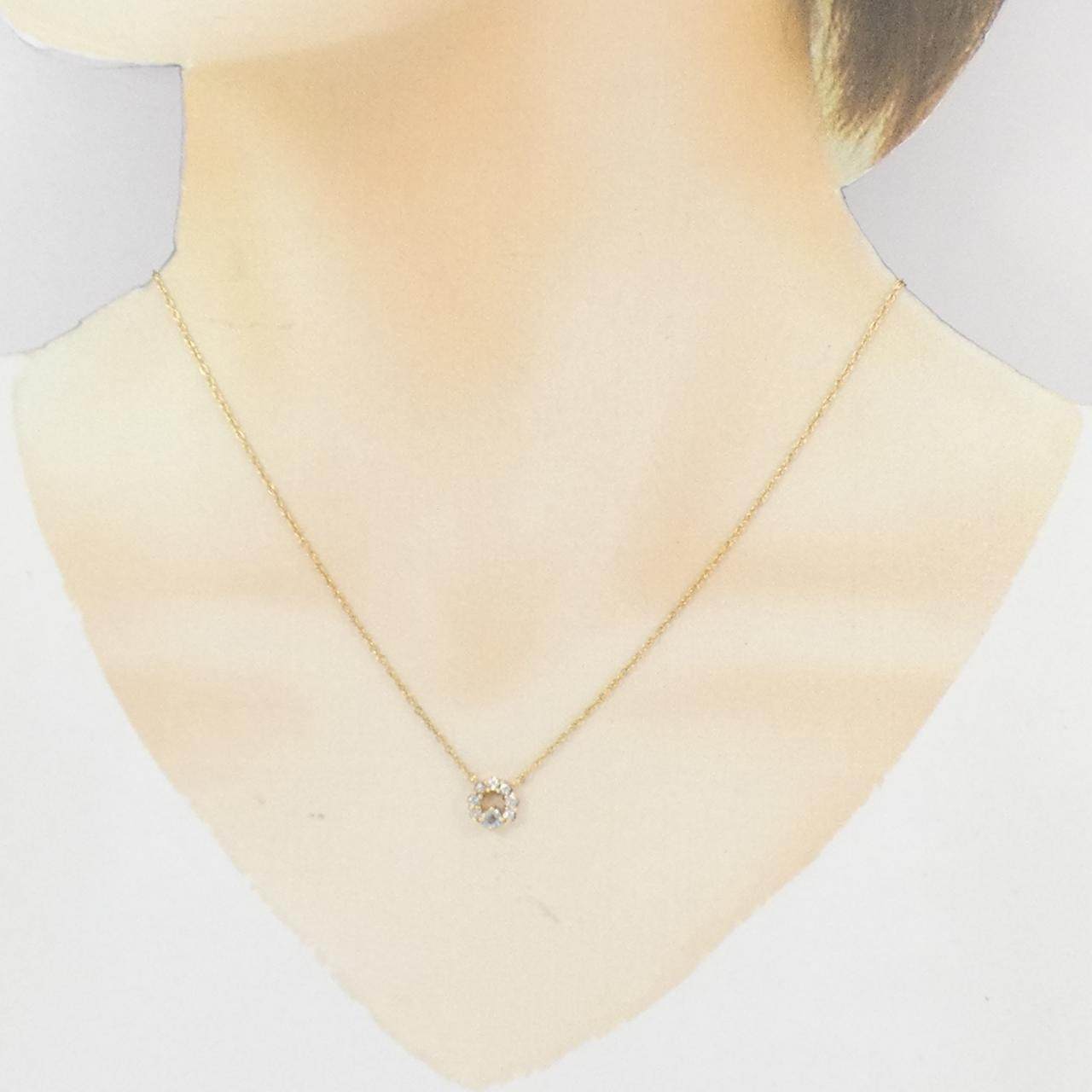 ヴァンドーム K18アクアマリンホワイトサファイヤネックレス