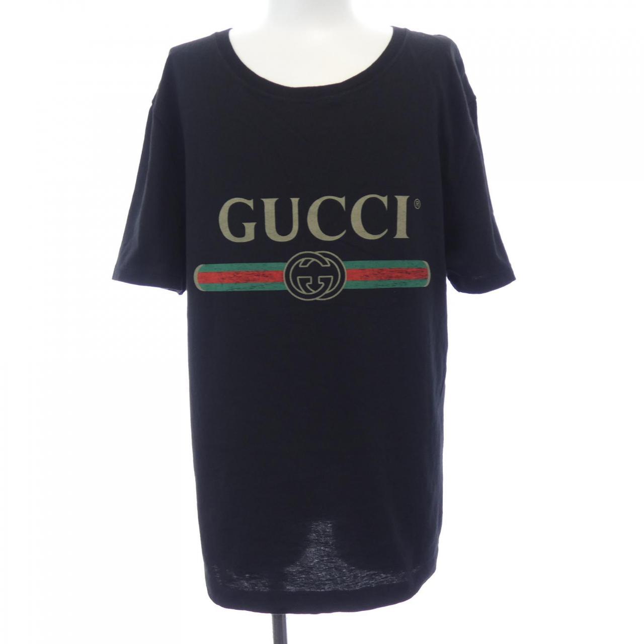 グッチ GUCCIロゴウォッシュドオーバーサイズ コットンTシャツ