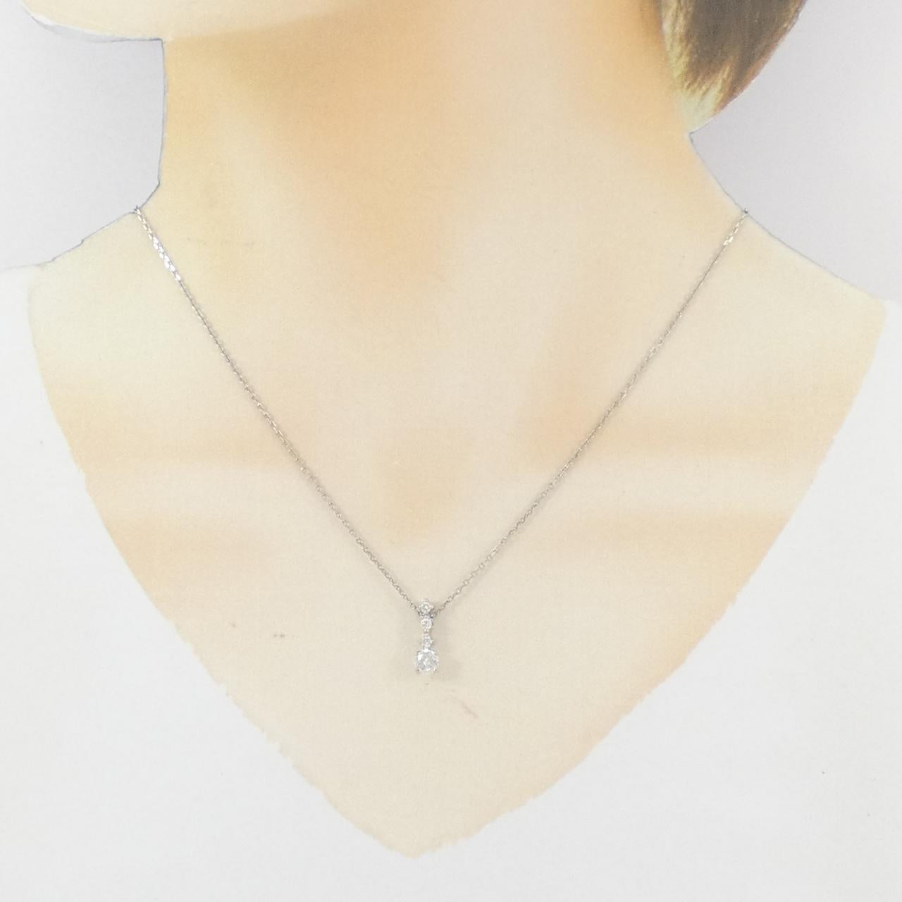 Pt900 Pt850 ダイヤモンドネックレス
