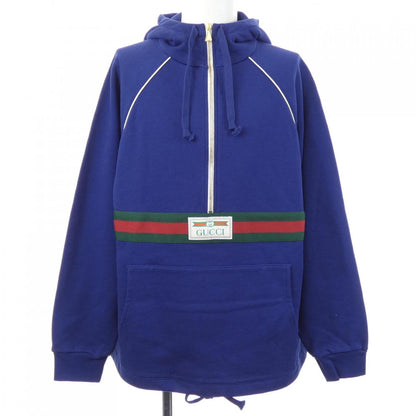 グッチ ウェブ＆GUCCIラベル コットンパーカー