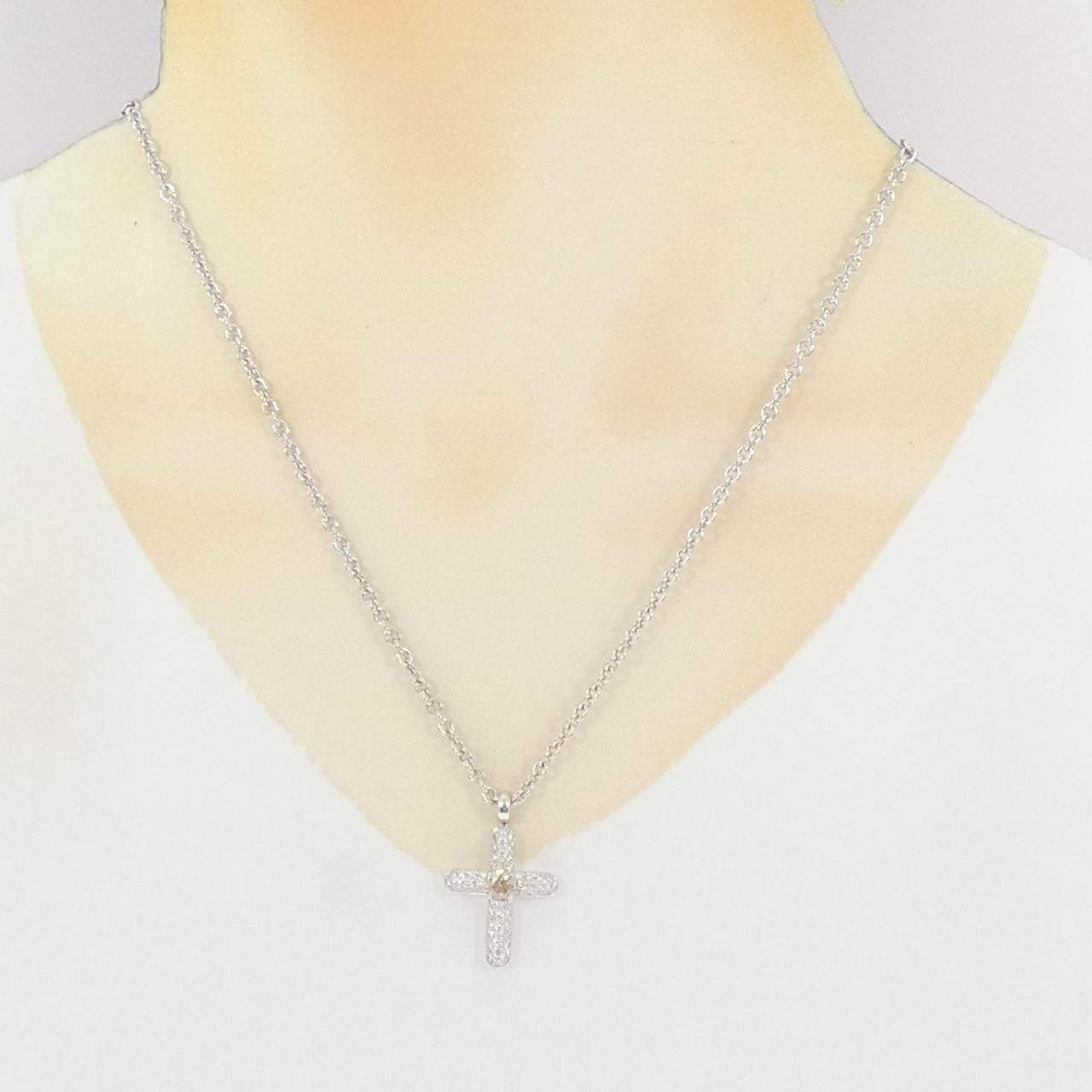 カシケイ K18ホワイトゴールド ダイヤモンドネックレス