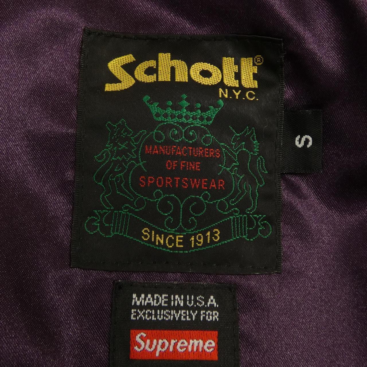 シュプリーム Schott ダウンジャケット